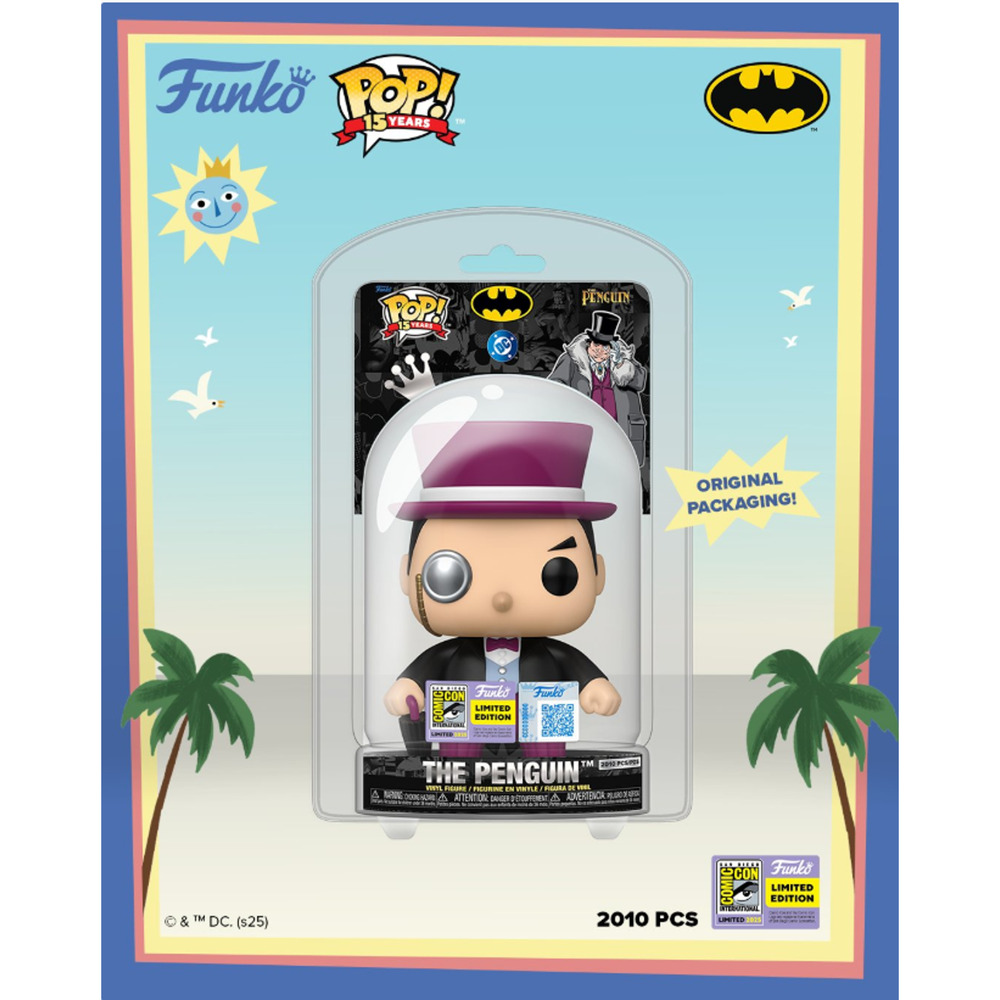 Funko Pop DC Comics Penguin In Clamshell SDCC 2025 LE 2010 Show Only Exclusive